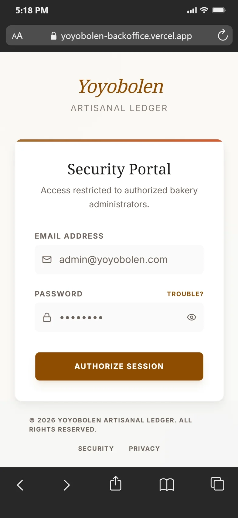Yoyobolen Backoffice Mobile