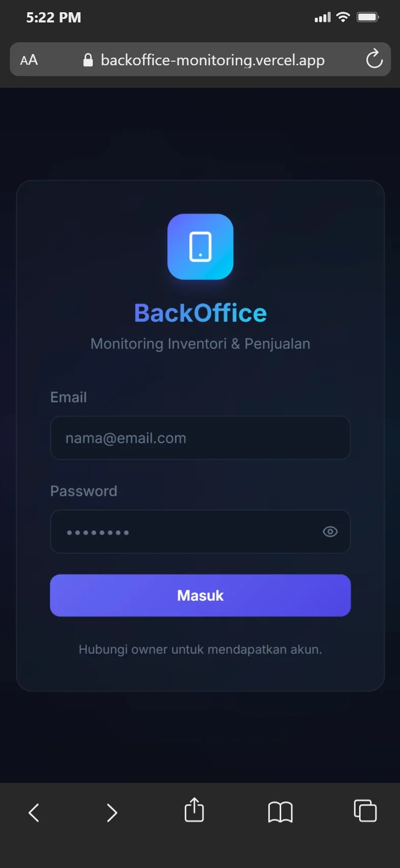 Backoffice Monitoring